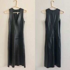 SOLO Jenisa Washington leather midi dress